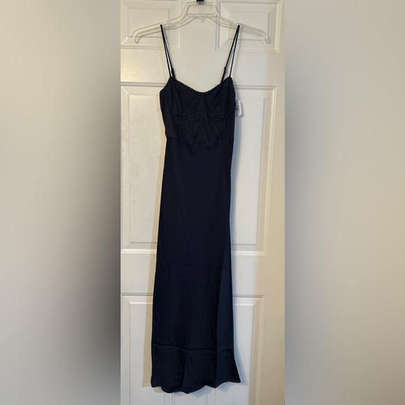 NWT Altar’d State Evalina satin maxi dress, size M - Picture 6 of 11